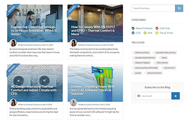 blog SimScale about CFD and FEA topics