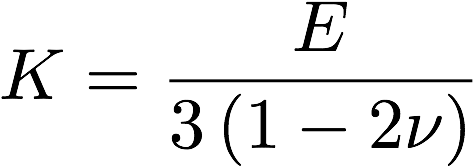 Relation between bulk modulus and youngs modulus. As Poisson ratio reaches 0.5, bulk modulus tends to infinity