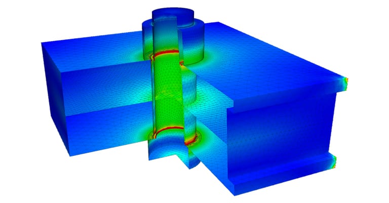 structural analysis bolted connection von mises stress analysis and fea simulation