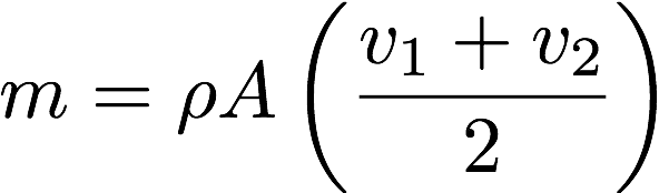 air mass transfer written in terms of density and velocities