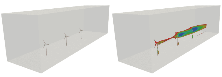 Vertical wind turbine configuration and wind turbine wakes simulation with cfd software