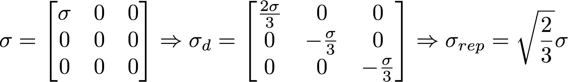 von Mises stress Derivation