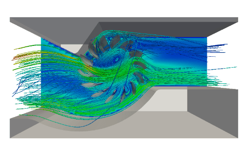 cross flow fan or tangential fan design cfd simulation