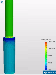 mechanical stress and mesh size