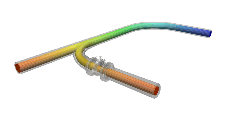 piping design, Non Newtonian fluid Flow of Concrete, Concrete Flow Streamline cfd simulation