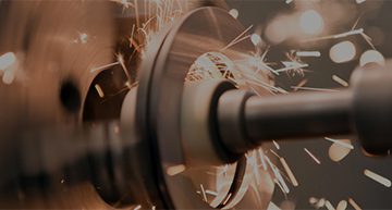 Machining operation of a component for industrial equipment