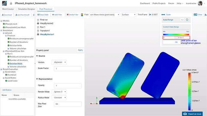 fea simulation iphone drop test