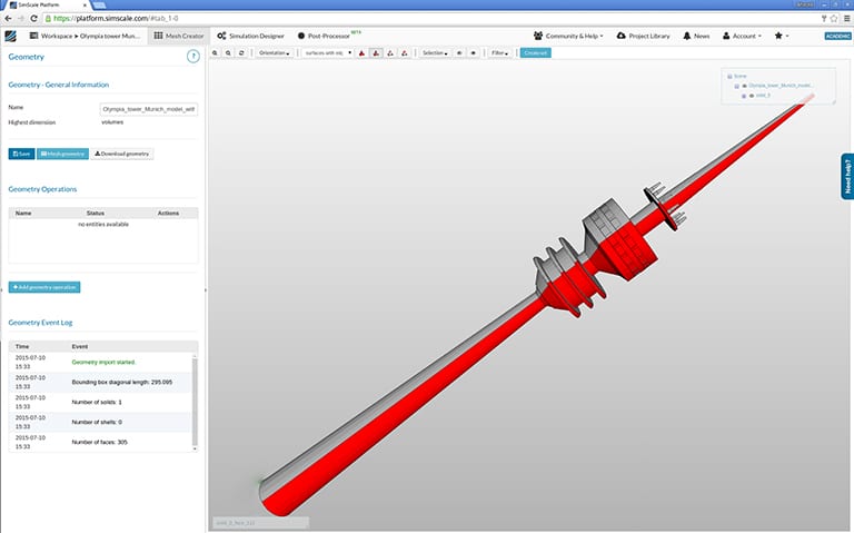 CAD design Olympic Tower Munich