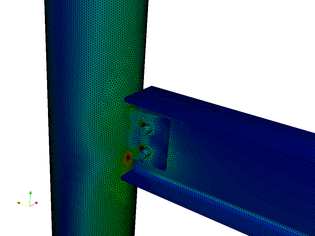 crane design of steel structures, davit crane stress test simulation