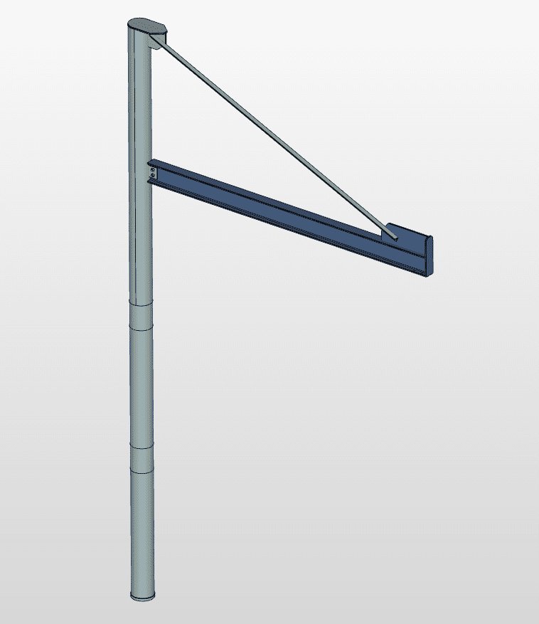 crane design of steel structures, davit crane