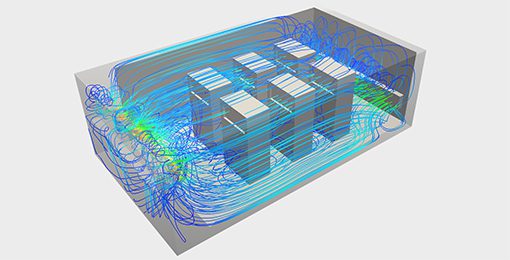 Simulation for multi-operation state analysis of a room