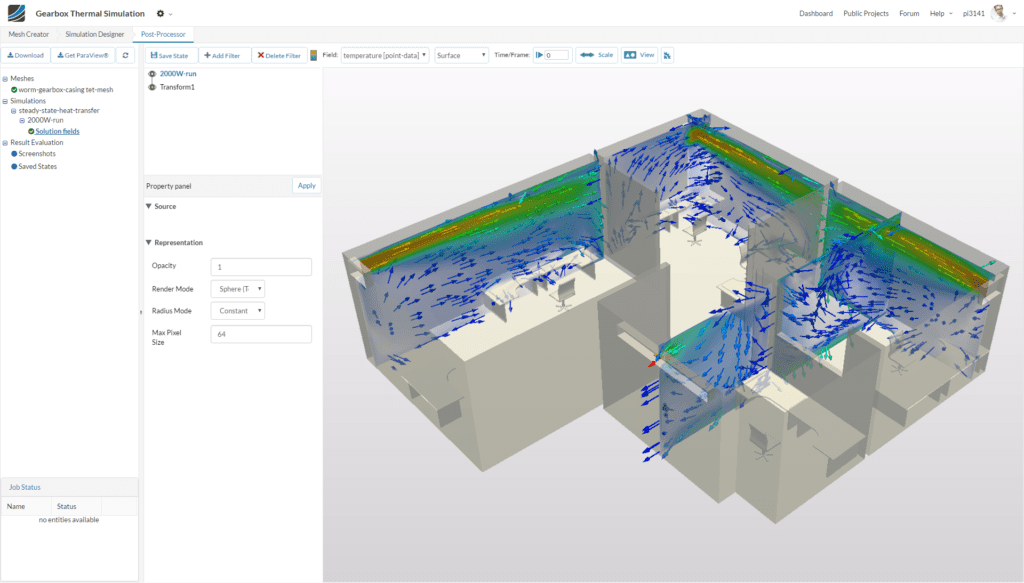 office room HVAC System Design cfd simulation