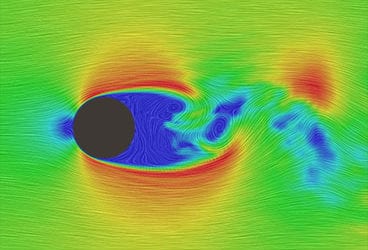 Large-Eddy-Simulation-Flow-over-Cylinder