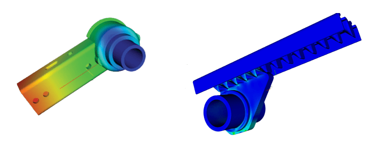 FEA simulation of the ISOfix Connector and the Length Adjustment Rack