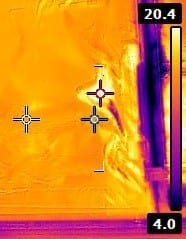 low temperature of the steel frame