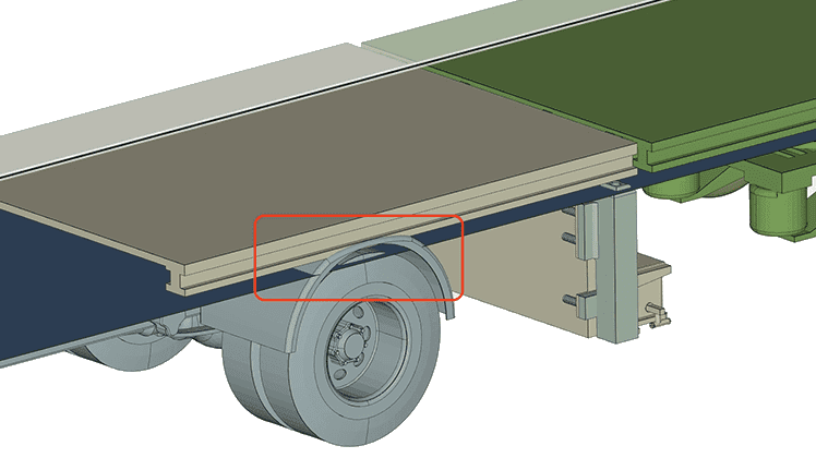 A case of a poor and overly complex geometry. Notice the highlighted area showing the intersection of parts, bad mesh quality