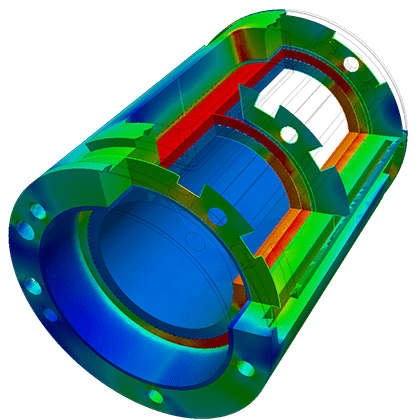 Clip through Heat Flux Field Inside the FlexyCUBE