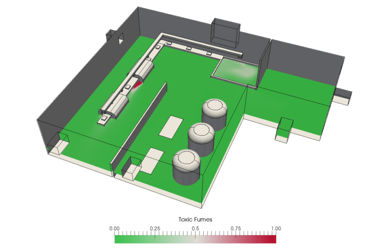 industrial ventilation fume extraction exhaust system cfd simulation