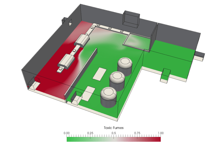 industrial ventilation fume extraction exhaust system cfd simulation