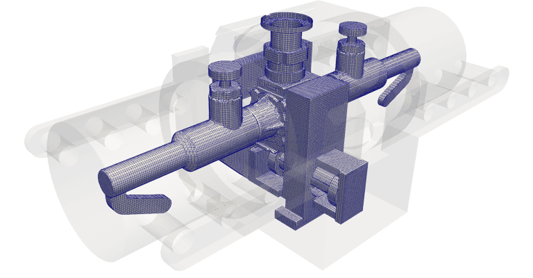 Visualization of the leak test chamber