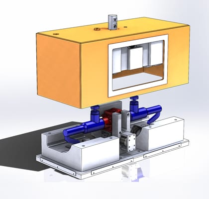 Leak test chamber assembly