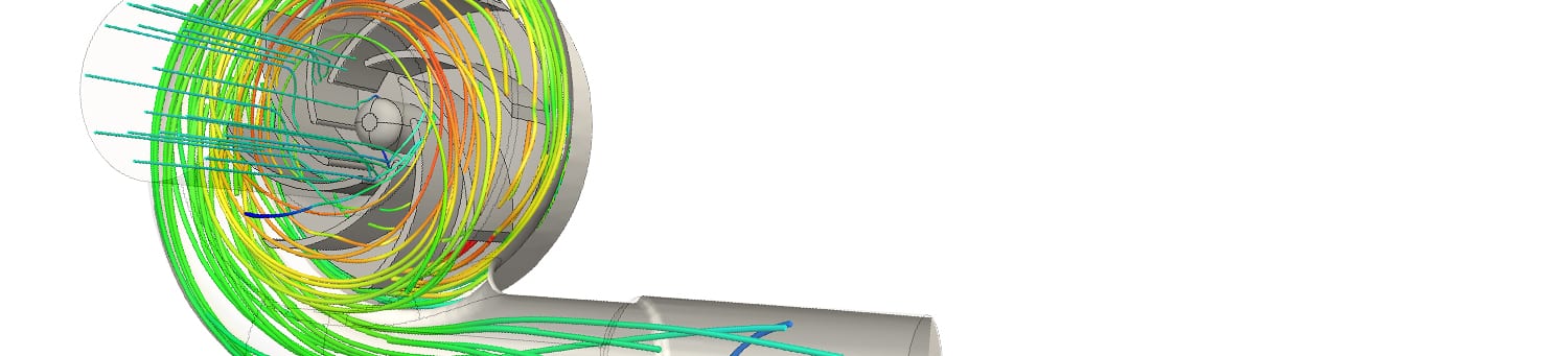 A centrifugal pump simulated using CFD