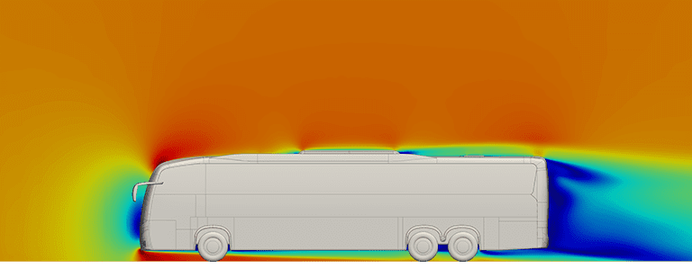 Velocity contour around the bus