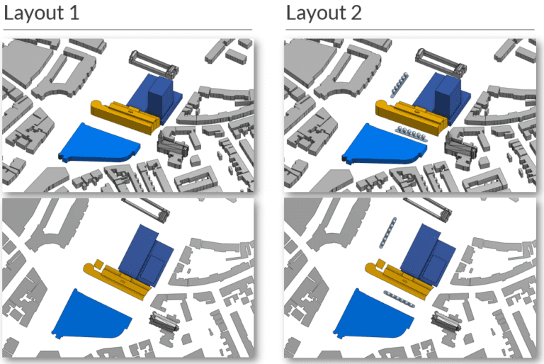 Design variation to improve pedestrian wind comfort with added vegetation 