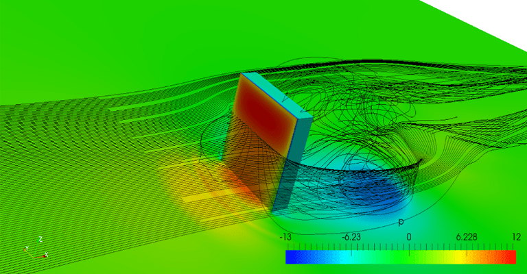 Wind engineering case B validation data and post-processing