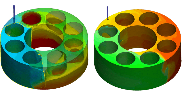 Passive scalars at 5s left and quasi static right
