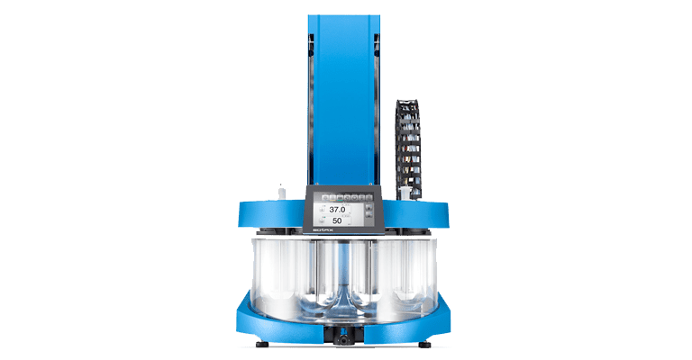 AT Xtend dissolution testing device with water bath and vessels