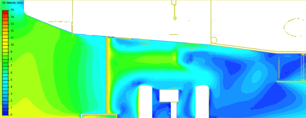 Top-down cut between the wishbones of all velocities, Formula Student car of Cardiff Racing