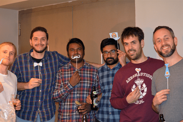 Jon and some of the SimScale team enjoying a work party 