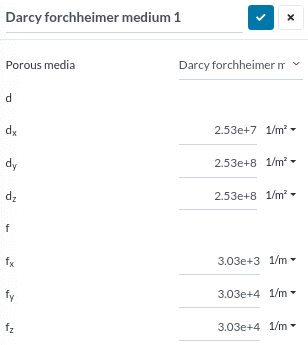 definition of darcy and forchheimer coefficients for perforated plates