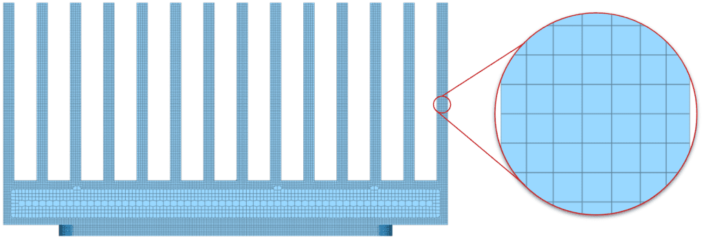 heat sink example how to estimate cell size simscale for refinements