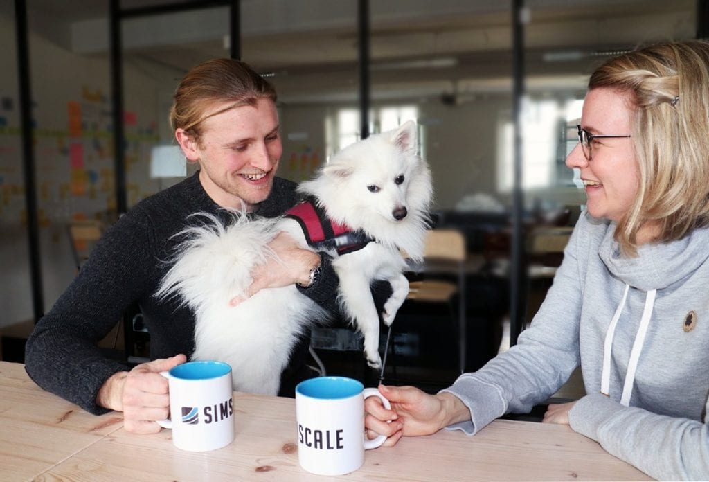 coffee meeting with david and lisa for employee engagement