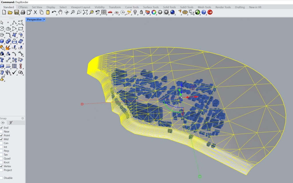 dupborder command in rhino