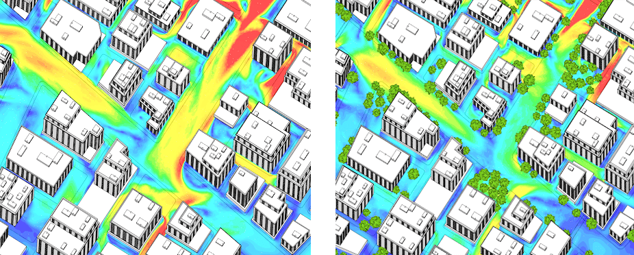 porous media, pedestrian wind comfort