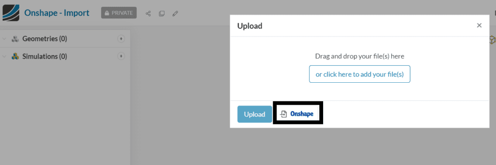 uploading from onshape straight to simscale
