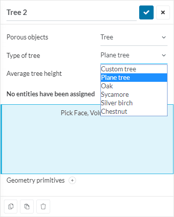 tree selection in SimScale