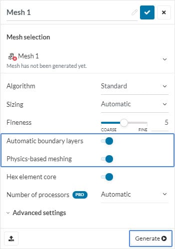 mesh settings in the may 2020 simscale platform update