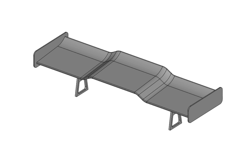 geometry model flow around a spoiler