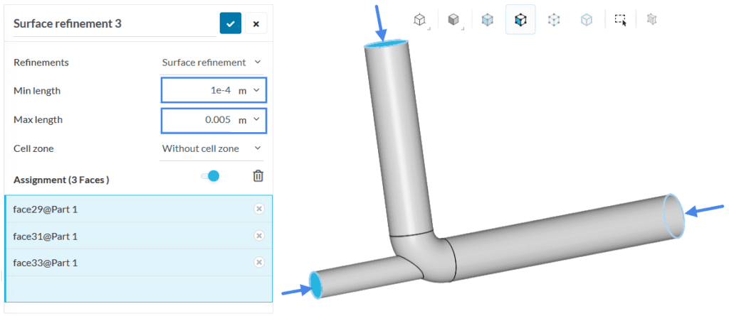 surface refinement inlet and outlet of pipe