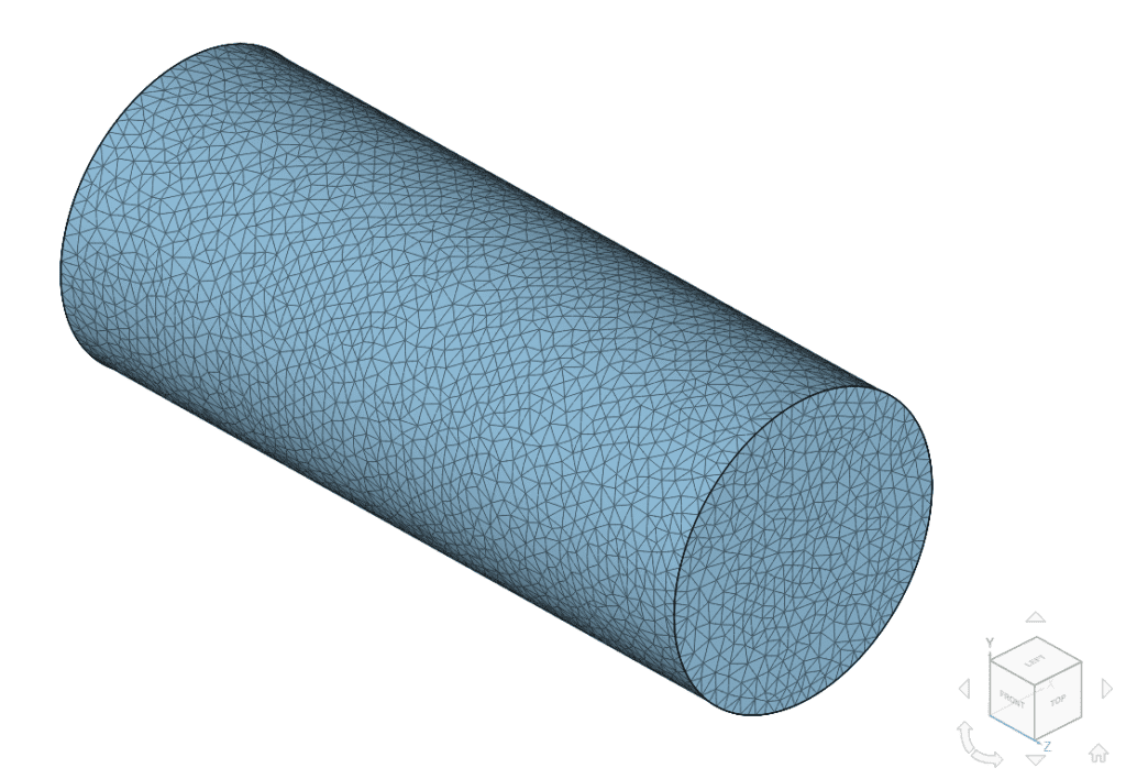 tetrahedral mesh shaft torque load validation case