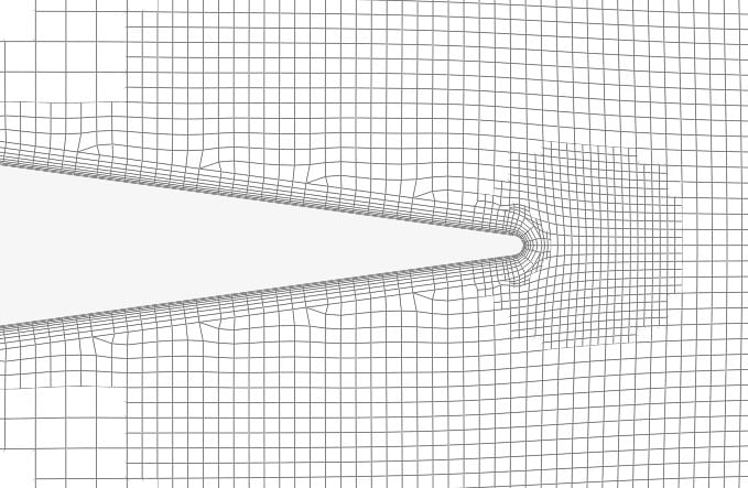 one mesh refinement for one of the design iterations 