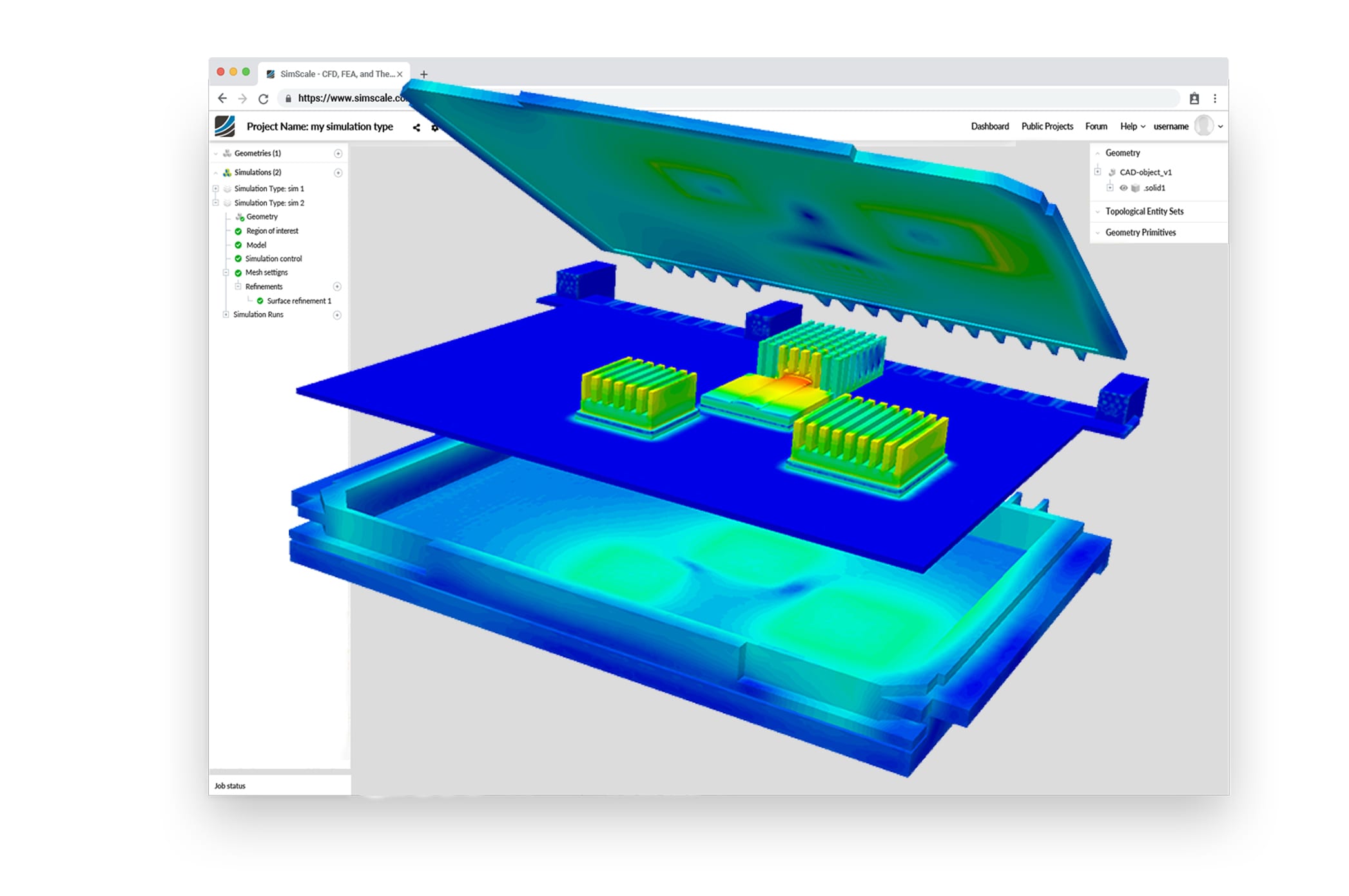 cloud-based electronics simulation with thermal analysis software