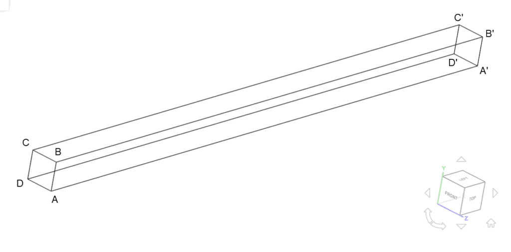 fixed beam used for the validation case 