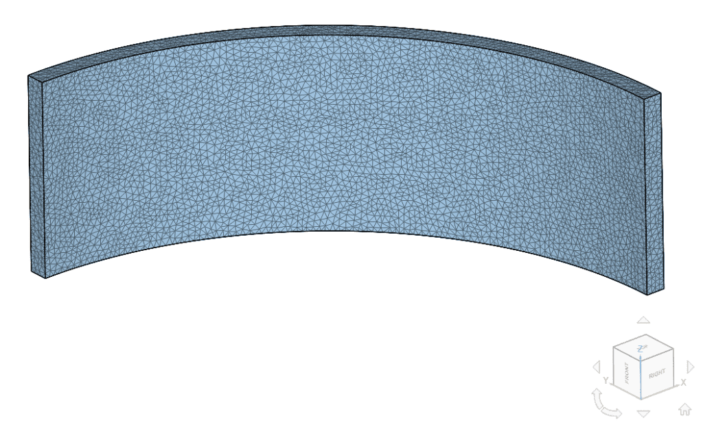 first order mesh thermoelastic cylinder