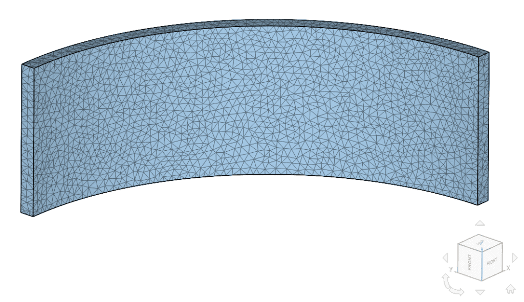 second order mesh thermoelastic cylinder