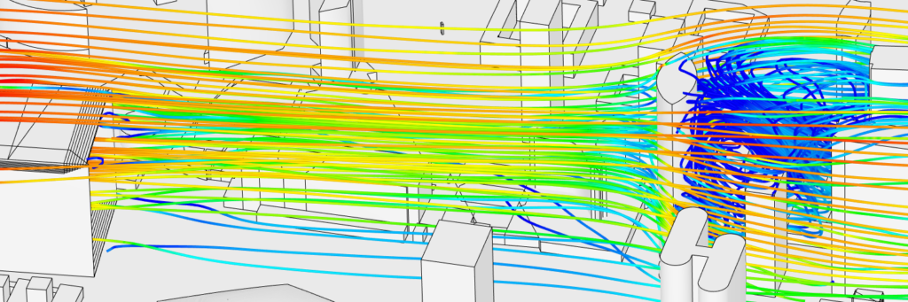 pedestrian wind comfort simulation hub page application